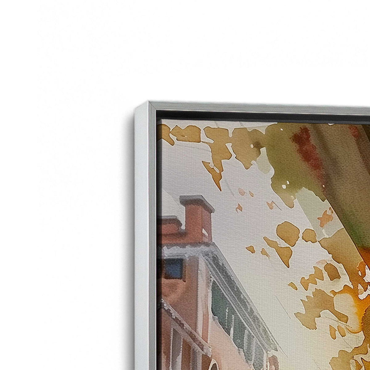[Color:Polished Chrome], Picture of art in a Polished Chrome frame at an angle