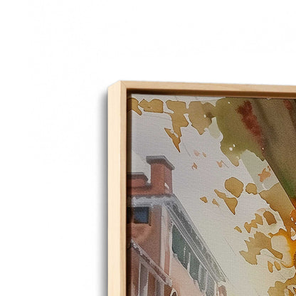 [Color:American Maple], Picture of art in a American Maple frame at an angle