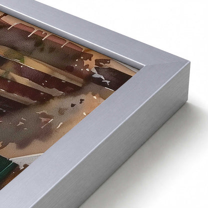 [Color:Polished Chrome], Picture of art in a Polished Chrome frame at an angle