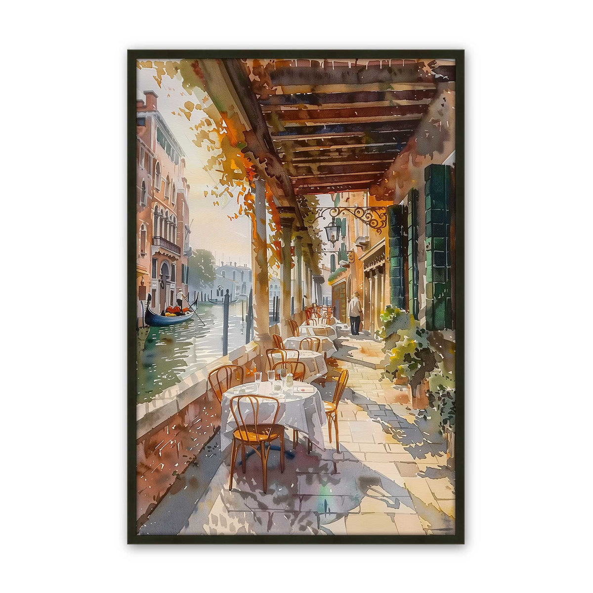 [Color:Satin Black], Picture of art in a Polished Chrome frame