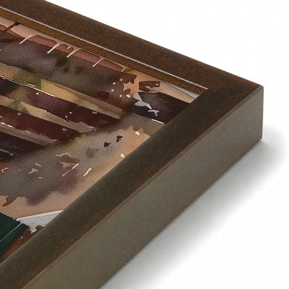 [Color:Belvinder Brown], Picture of art in a Polished Chrome frame at an angle