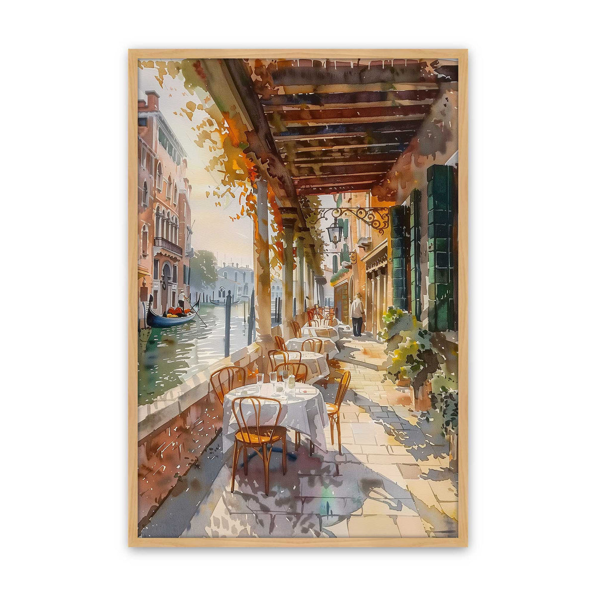[Color:American Maple], Picture of art in a Polished Chrome frame