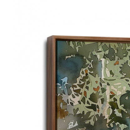 [Color:Walnut], Picture of art in a Walnut frame at an angle