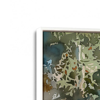 [Color:Opaque White], Picture of art in a White frame at an angle