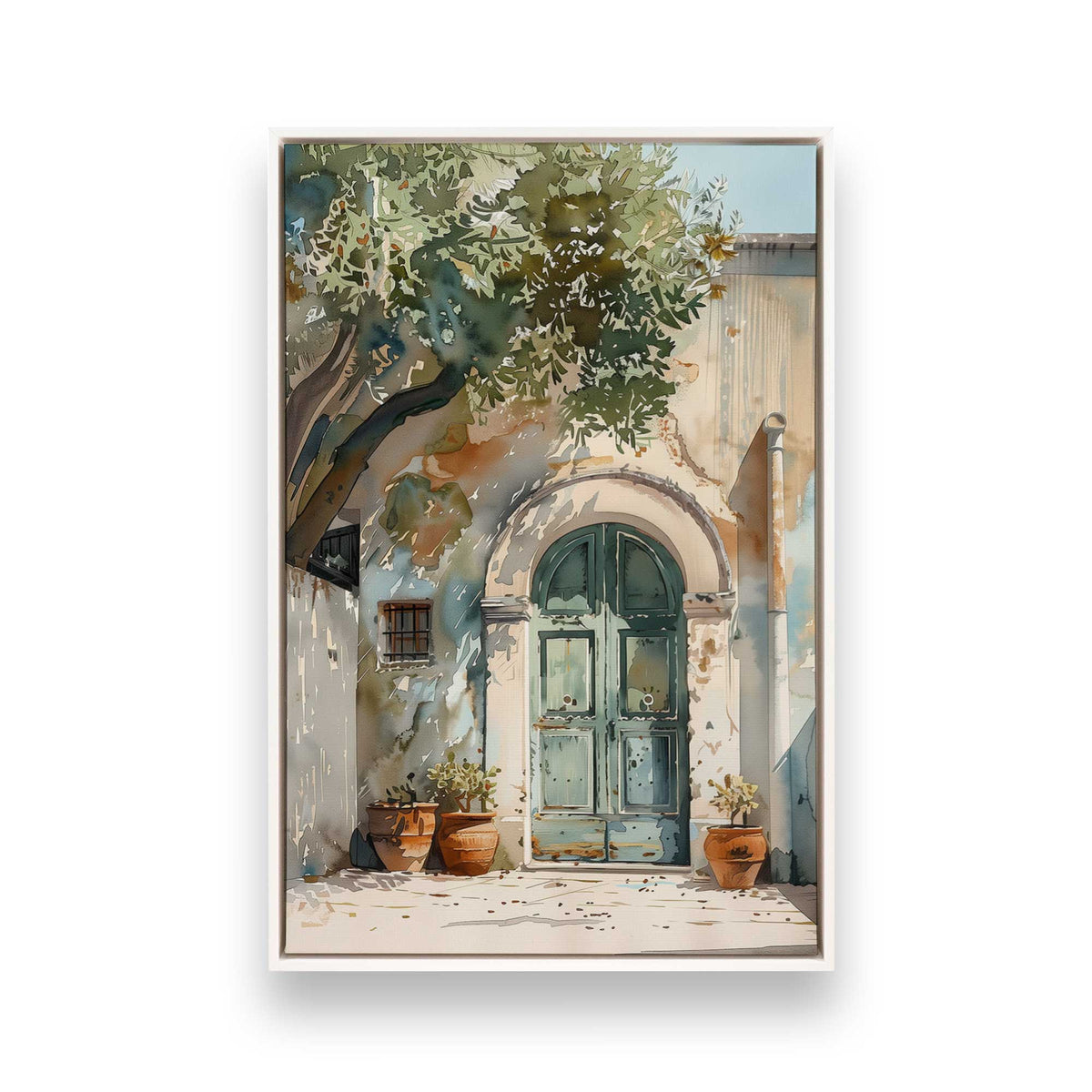 [Color:Opaque White], Picture of art in a White frame