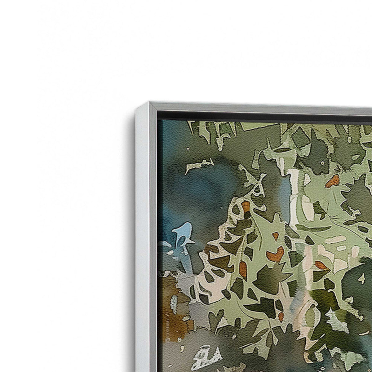 [Color:Polished Chrome], Picture of art in a Polished Chrome frame at an angle