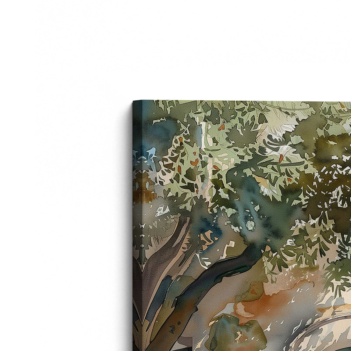 [Color:Stretched Canvas], Picture of the corner of the art