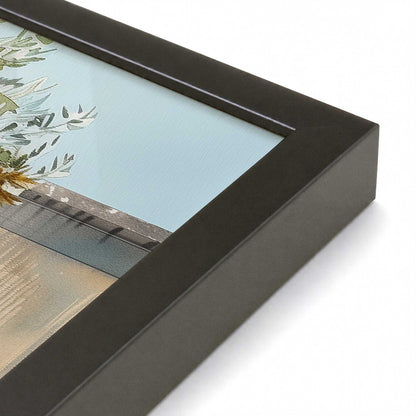 [Color:Satin Black], Picture of art in a Polished Chrome frame at an angle