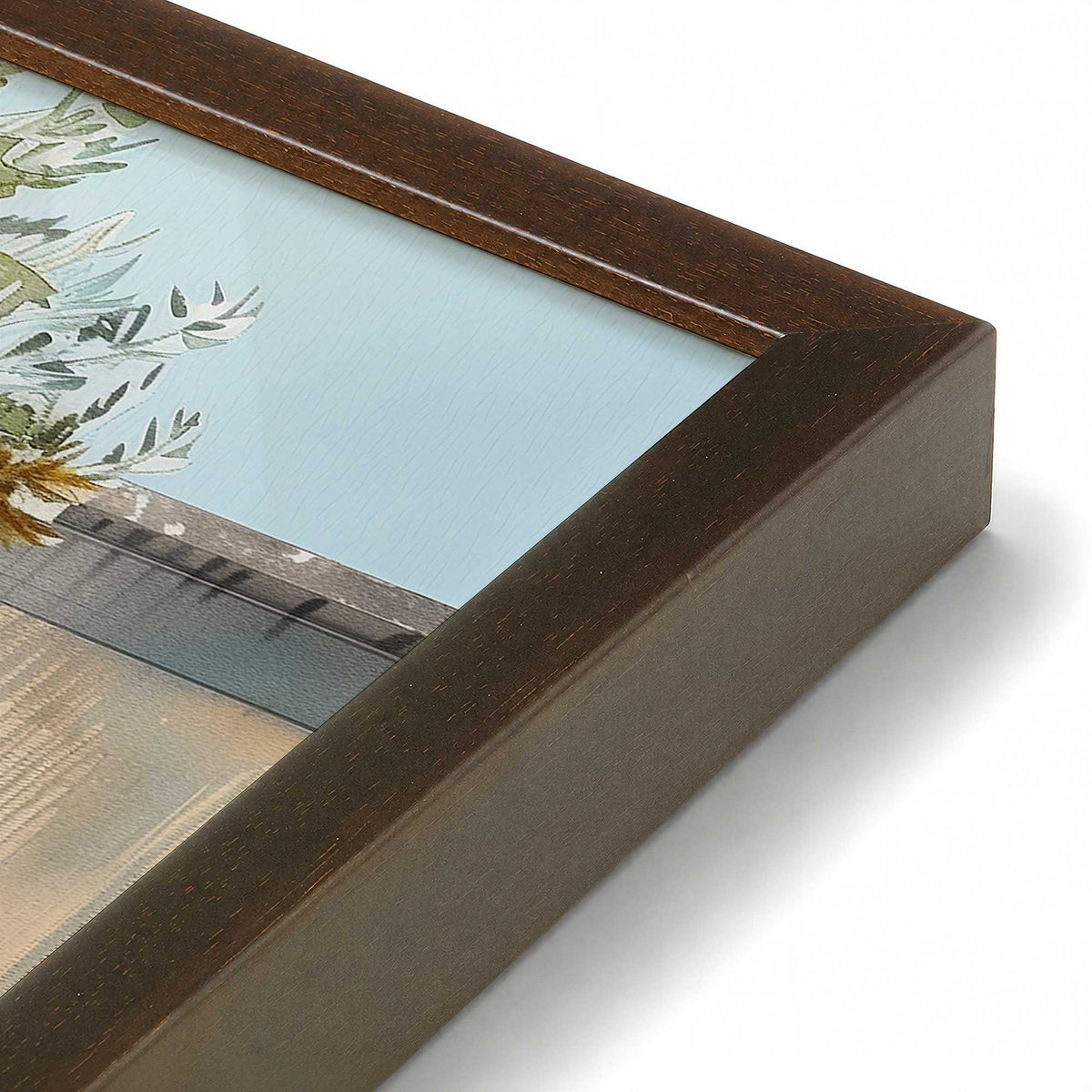 [Color:Belvinder Brown], Picture of art in a Polished Chrome frame at an angle