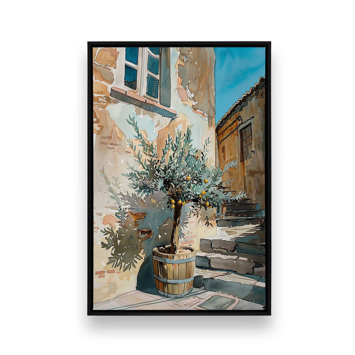 [Color:Satin Black], Picture of art in a Satin Black frame