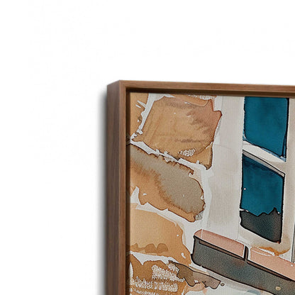 [Color:Walnut], Picture of art in a Walnut frame at an angle
