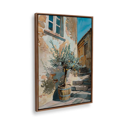 [Color:Walnut], Picture of the corner of the art