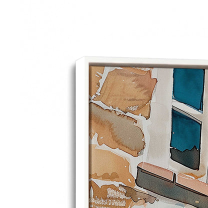 [Color:Opaque White], Picture of art in a White frame at an angle