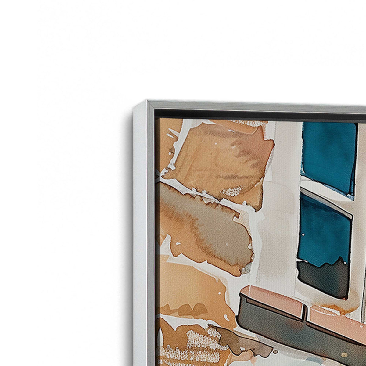 [Color:Polished Chrome], Picture of art in a Polished Chrome frame at an angle