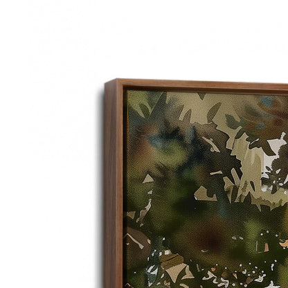 [Color:Walnut], Picture of art in a Walnut frame at an angle