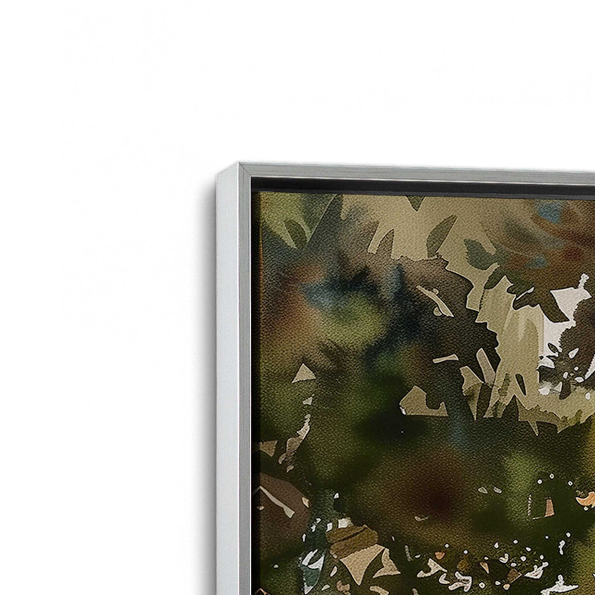 [Color:Polished Chrome], Picture of art in a Polished Chrome frame at an angle