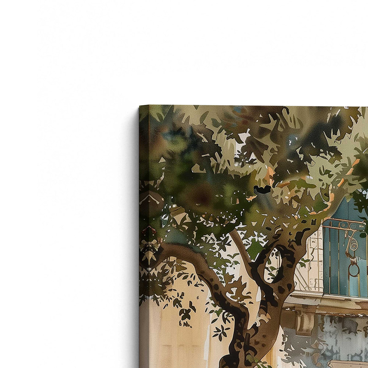 [Color:Stretched Canvas], Picture of the corner of the art