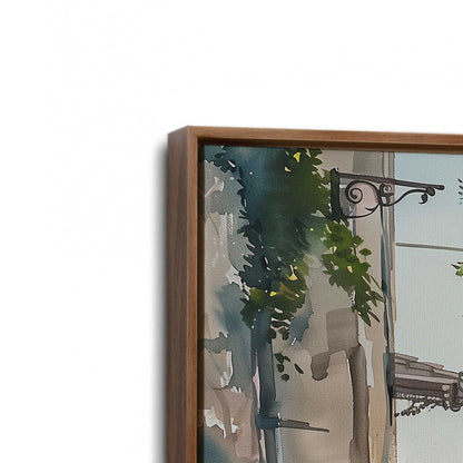 [Color:Walnut], Picture of art in a Walnut frame at an angle