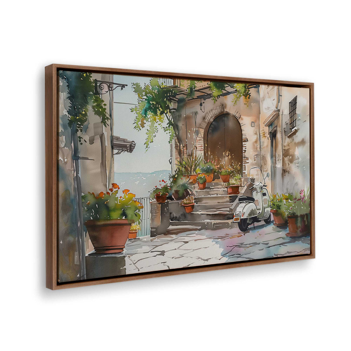 [Color:Walnut], Picture of the corner of the art