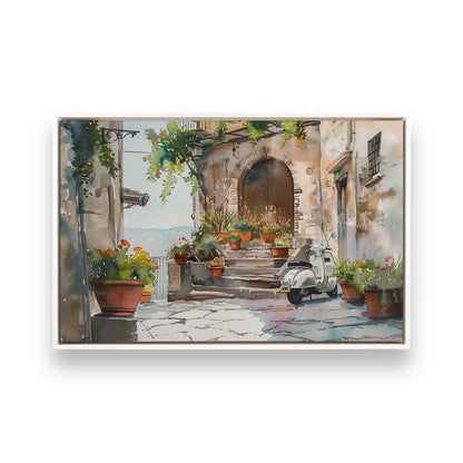 [Color:Opaque White], Picture of art in a White frame
