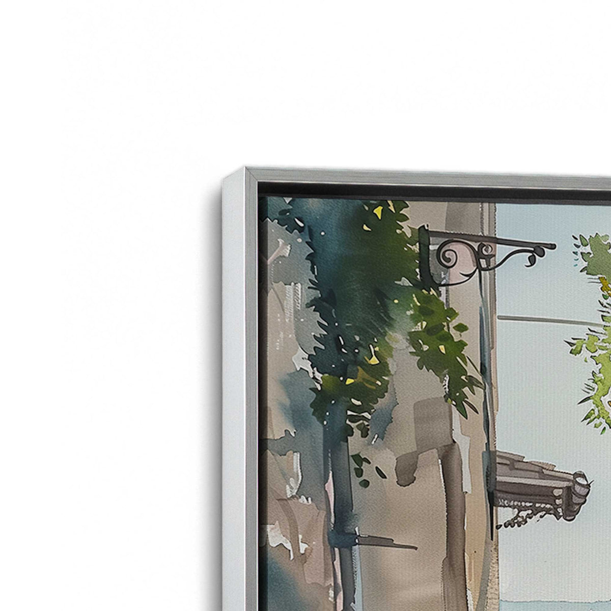 [Color:Polished Chrome], Picture of art in a Polished Chrome frame at an angle