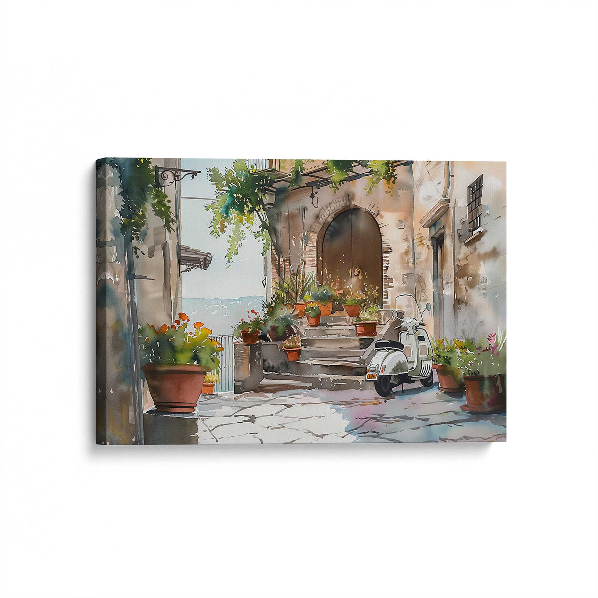 [Color:Stretched Canvas], Picture of art at an angle