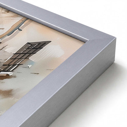 [Color:Polished Chrome], Picture of art in a Polished Chrome frame at an angle