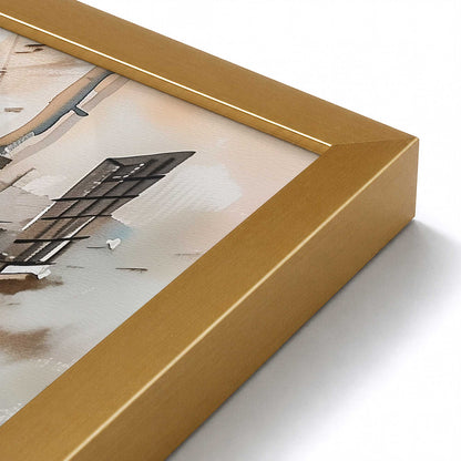 [Color:Polished Gold], Picture of art in a Polished Chrome frame at an angle