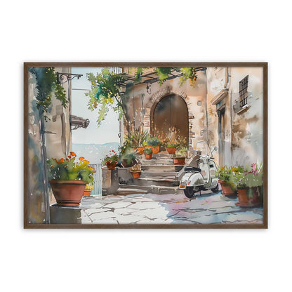[Color:Walnut], Picture of art in a Polished Chrome frame
