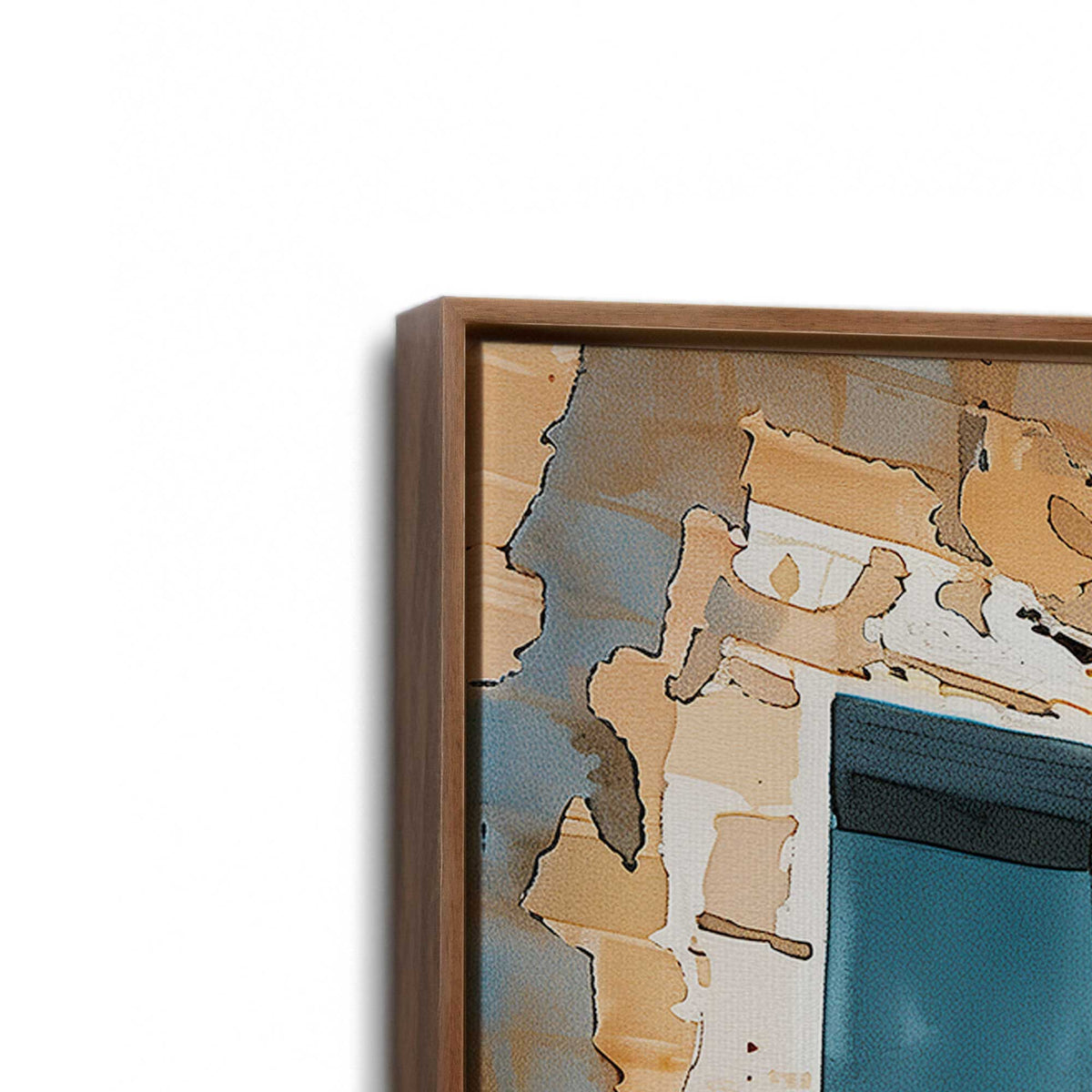 [Color:Walnut], Picture of art in a Walnut frame at an angle