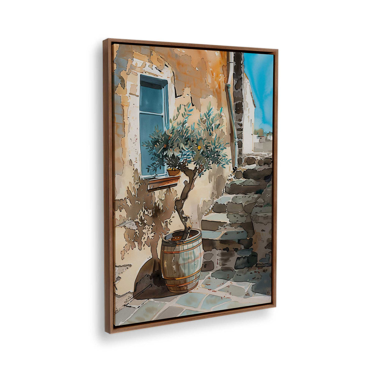 [Color:Walnut], Picture of the corner of the art