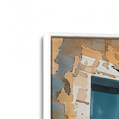 [Color:Opaque White], Picture of art in a White frame at an angle