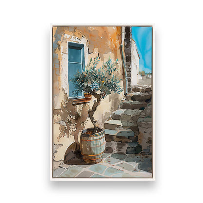 [Color:Opaque White], Picture of art in a White frame