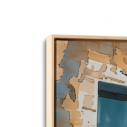 [Color:American Maple], Picture of art in a American Maple frame at an angle