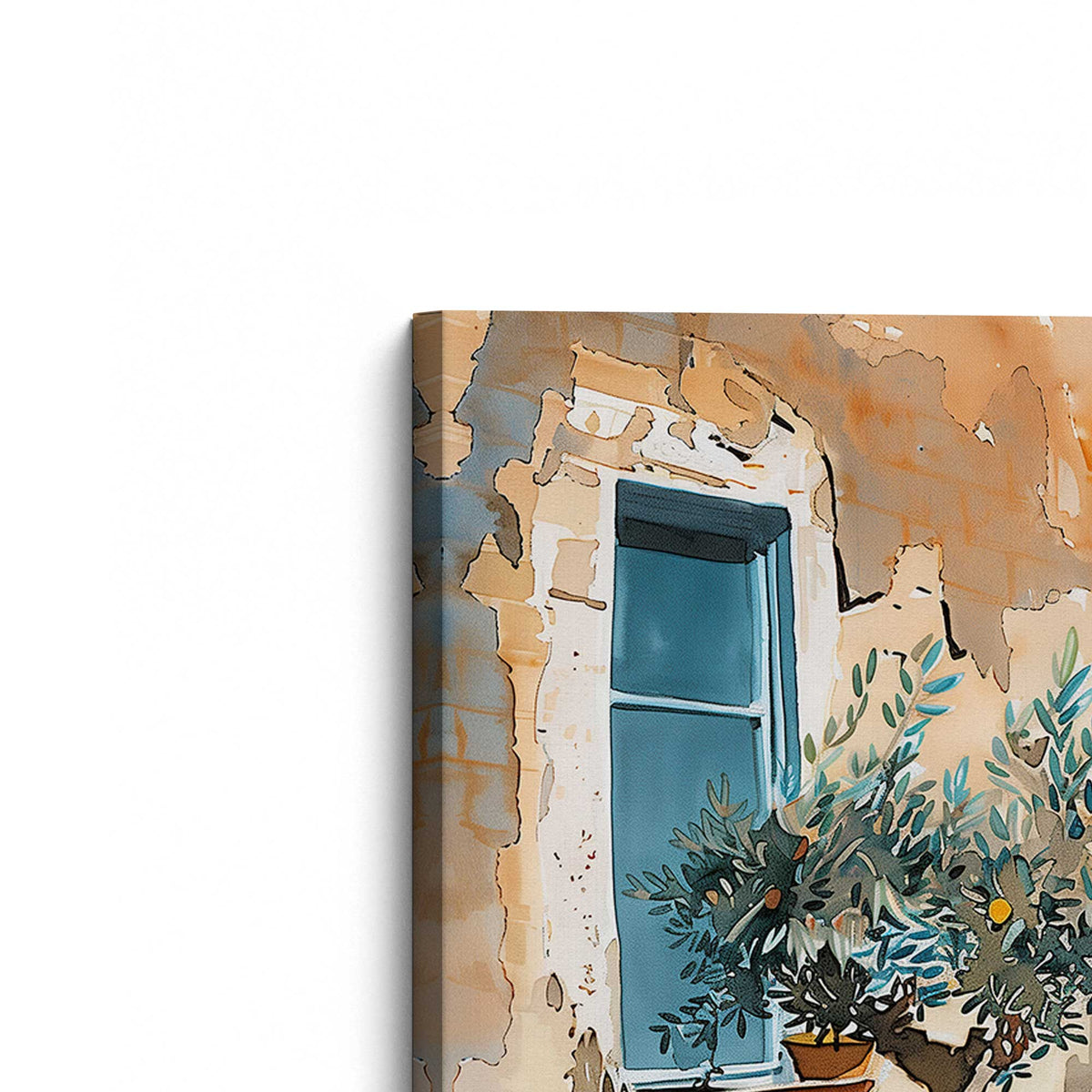 [Color:Stretched Canvas], Picture of the corner of the art