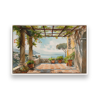 [Color:Opaque White], Picture of art in a White frame