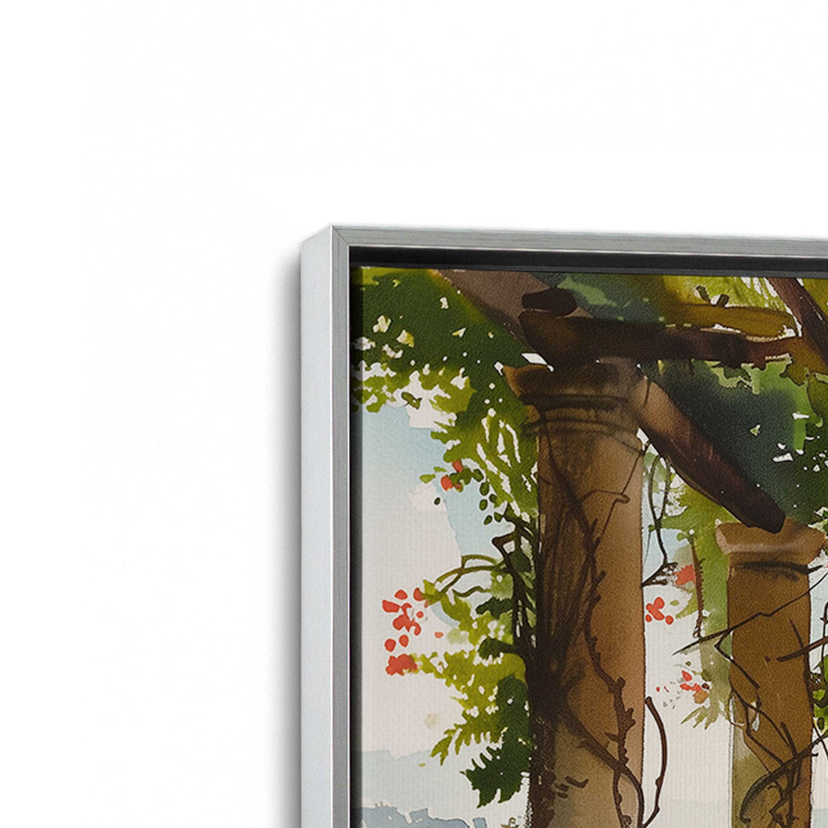 [Color:Polished Chrome], Picture of art in a Polished Chrome frame at an angle