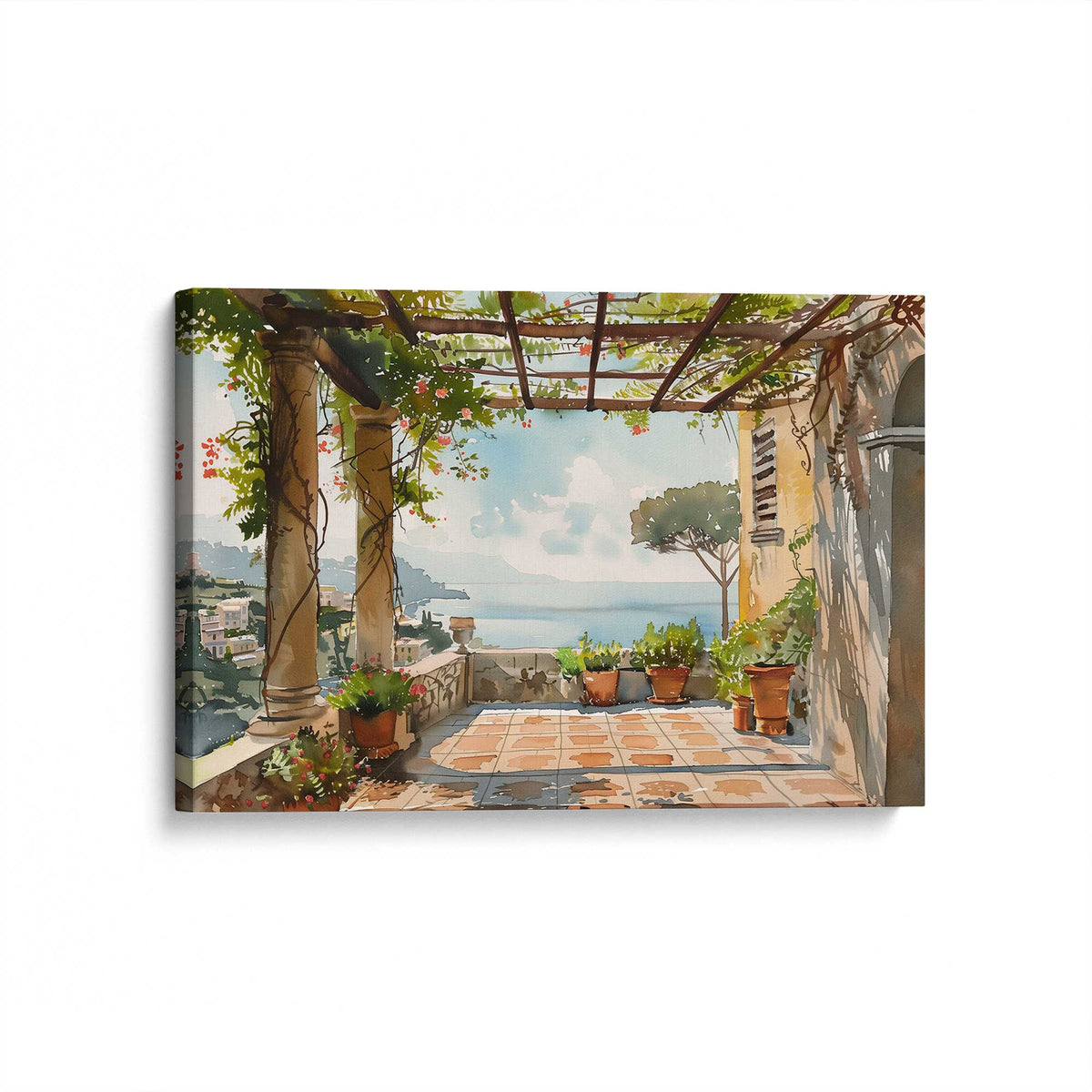 [Color:Stretched Canvas], Picture of art at an angle