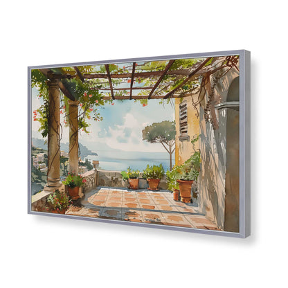 [Color:Polished Chrome], Picture of art in a Polished Chrome frame of the corner