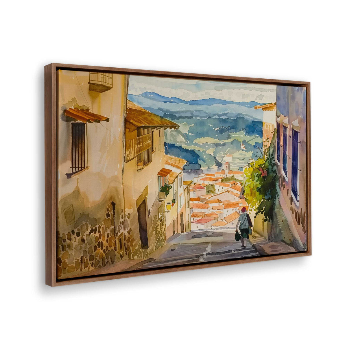 [Color:Walnut], Picture of the corner of the art