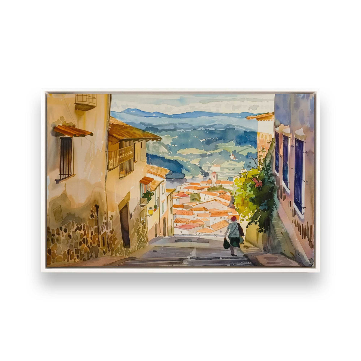 [Color:Opaque White], Picture of art in a White frame