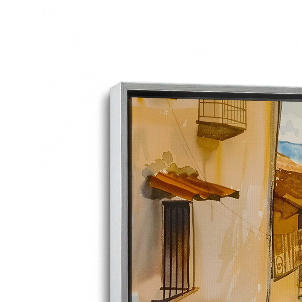 [Color:Polished Chrome], Picture of art in a Polished Chrome frame at an angle