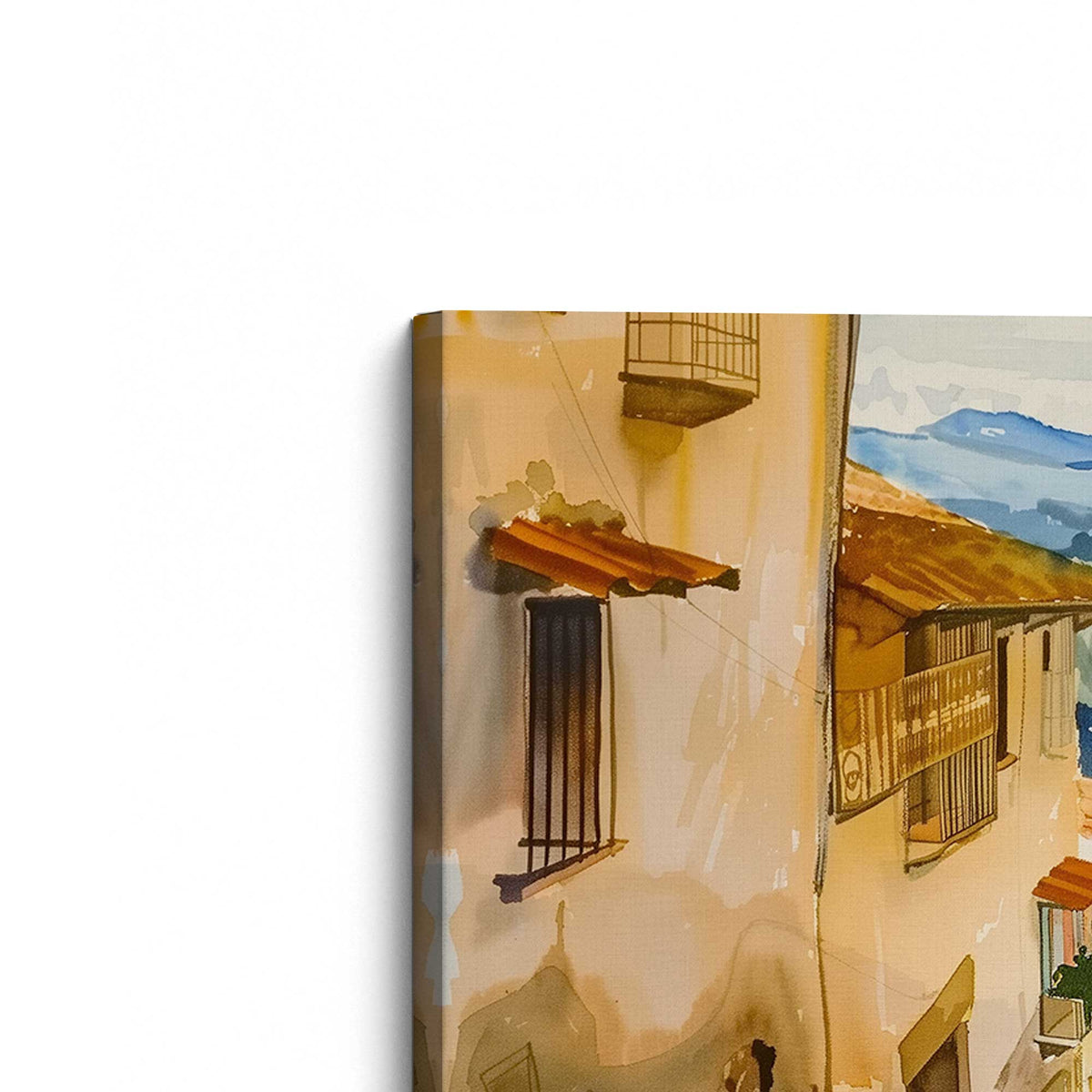 [Color:Stretched Canvas], Picture of the corner of the art