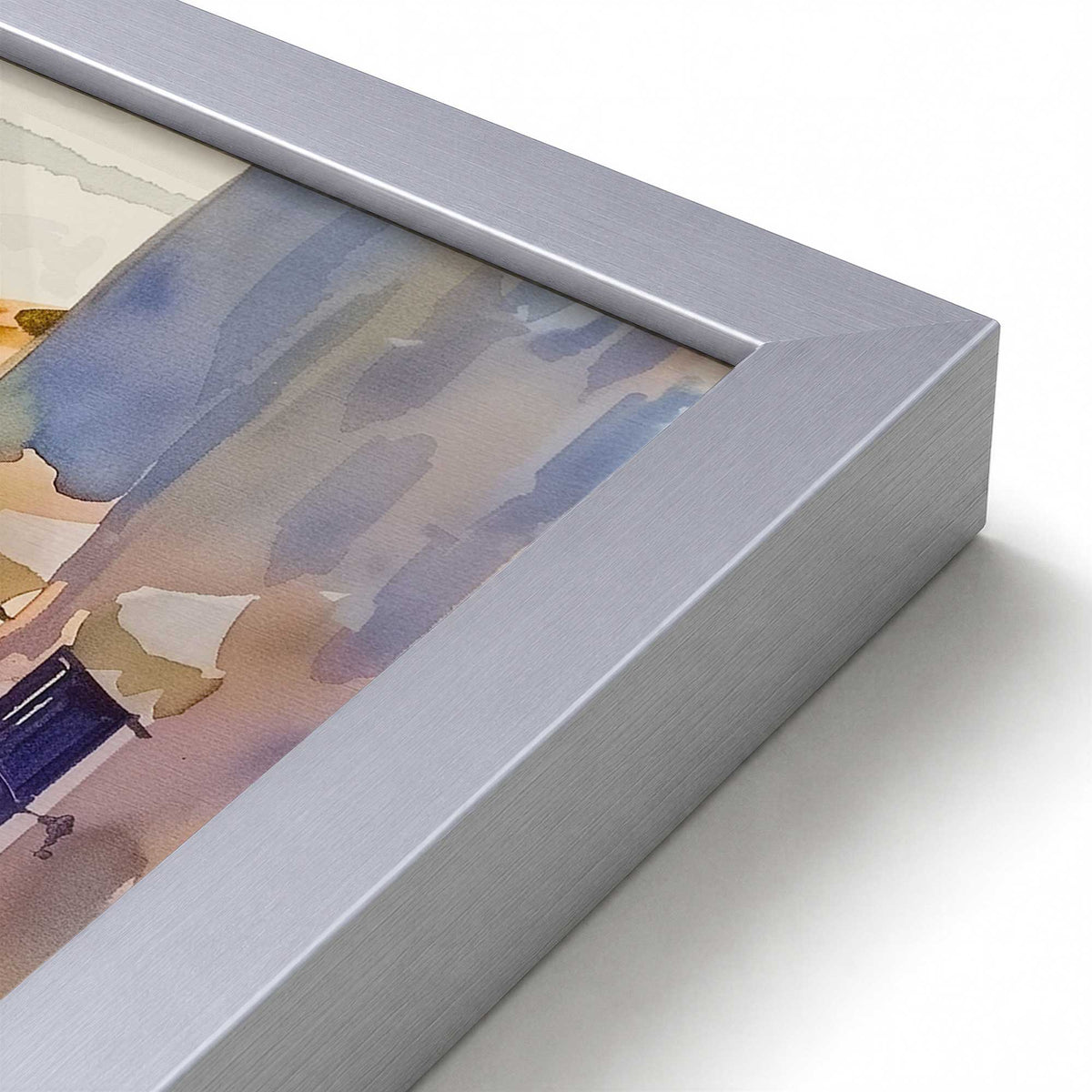 [Color:Polished Chrome], Picture of art in a Polished Chrome frame at an angle