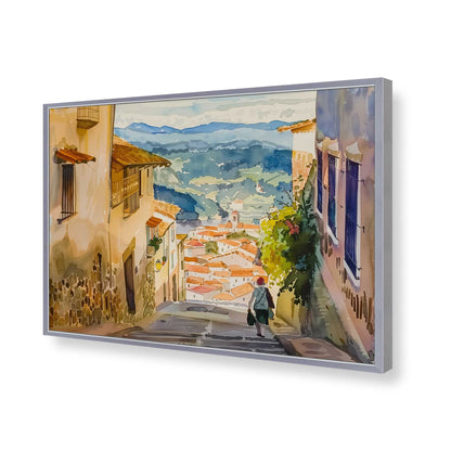 [Color:Polished Chrome], Picture of art in a Polished Chrome frame of the corner