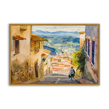 [Color:Polished Gold], Picture of art in a Polished Chrome frame