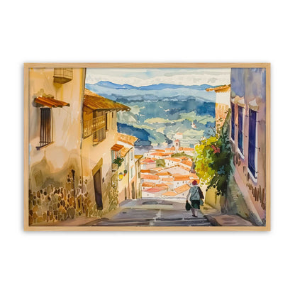 [Color:American Maple], Picture of art in a Polished Chrome frame
