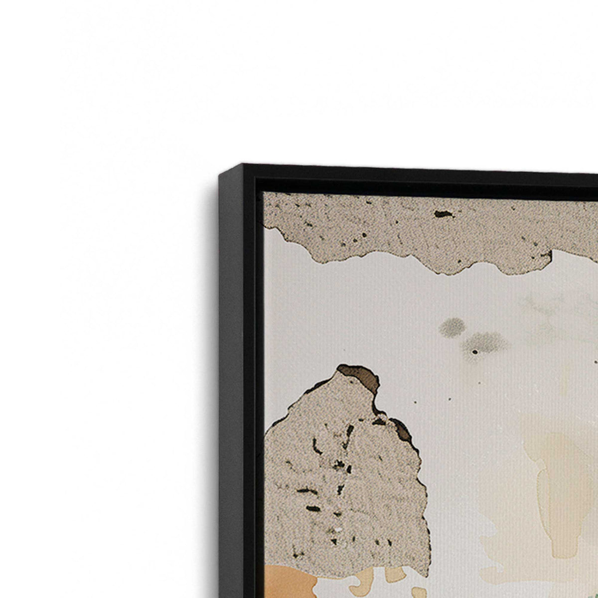 [Color:Satin Black], Picture of art in a Satin Black frame at an angle