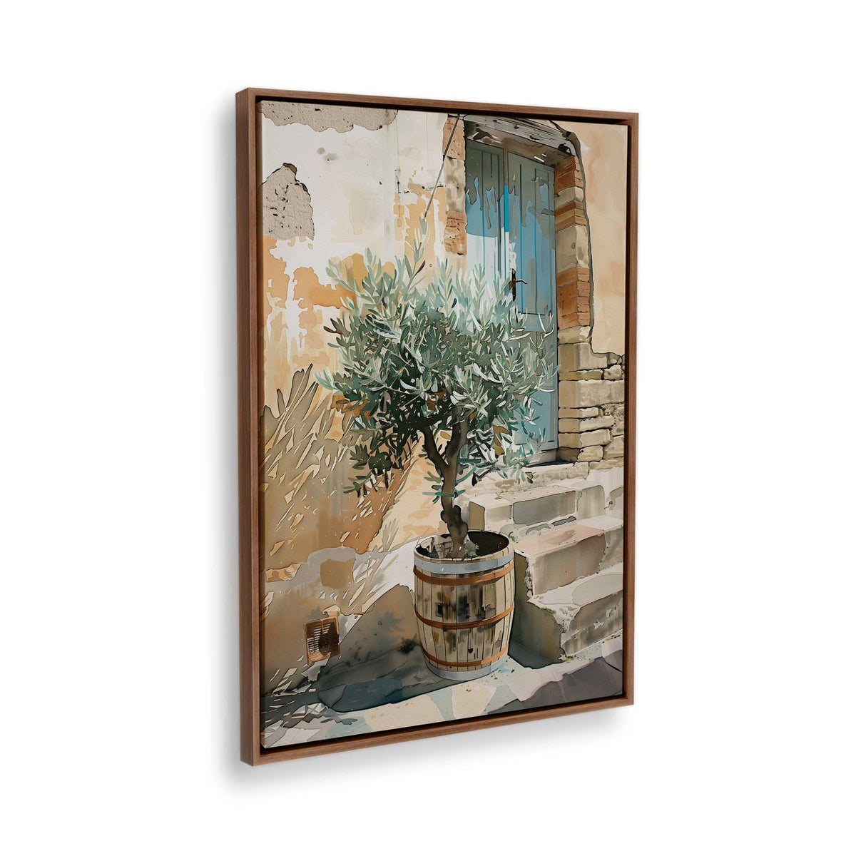[Color:Walnut], Picture of the corner of the art