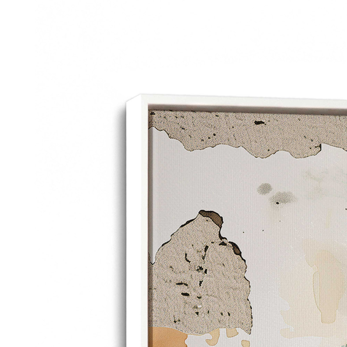 [Color:Opaque White], Picture of art in a White frame at an angle